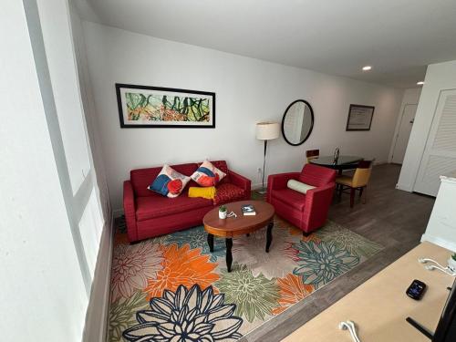 Χώρος καθιστικού στο Glamorous KTown Boutique Residences with Rooftop view