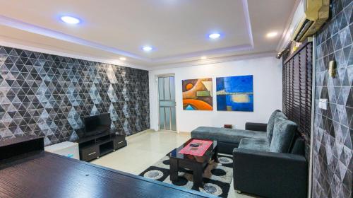 Posezení v ubytování Fresh Apartments Surulere
