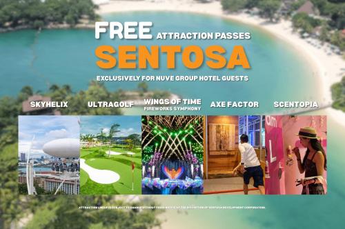 a collage of photos of a resort at Santa Grand Hotel East Coast a NuVe Group Collection in Singapore