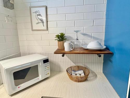 Dapur atau dapur kecil di Angaston Vineyards Motel
