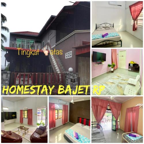 a collage of photos of a homeasy ballitt at Homestay Bajet Rantau Panjang 