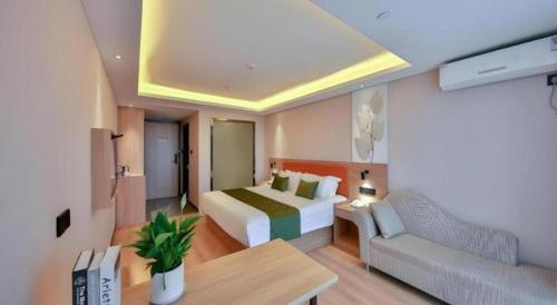 Χώρος καθιστικού στο Green Tree Inn Express Zhejiang Zhoushan Xincheng Zheda