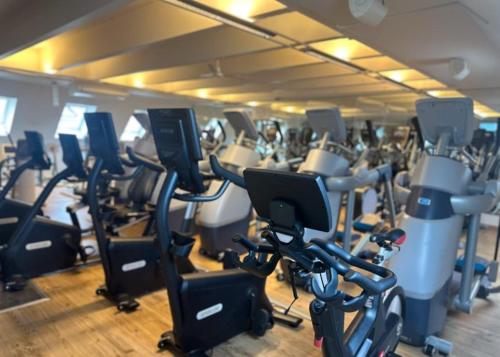 Fitness centrum a/nebo fitness zařízení v ubytování Frühstückshotel Landgasthof Kramer