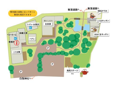 a generalized site plan of a campus at Yado Nishimura Timeless Japan Experience in Shizuoka