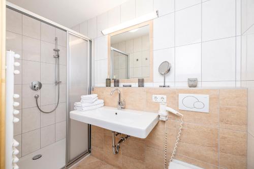 Koupelna v ubytování Larchergut