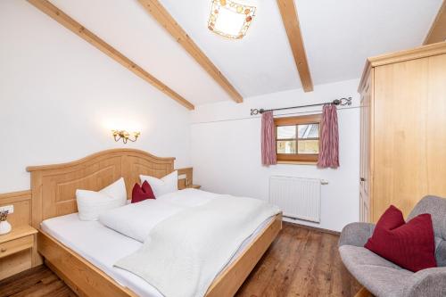 Postel nebo postele na pokoji v ubytování Larchergut