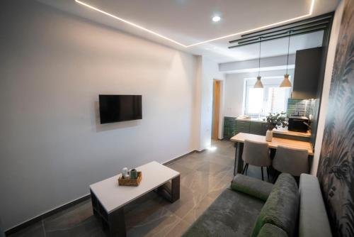 TV a/nebo společenská místnost v ubytování Coloris Viridis room