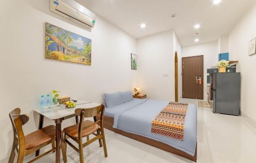 Katil atau katil-katil dalam bilik di MTR Apartment & Hotel