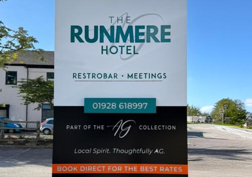 a sign for the ranger hotel in front of a parking lot at The Runmere Hotel, Part of AG Collection in Runcorn