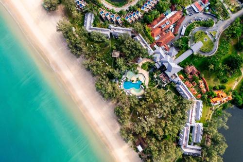 an aerial view of a resort next to a beach at Dusit Thani Laguna Phuket in Bang Tao Beach