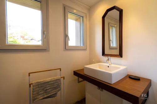 Koupelna v ubytování Montagny 2 - Vue Mont Blanc & Près des Pistes