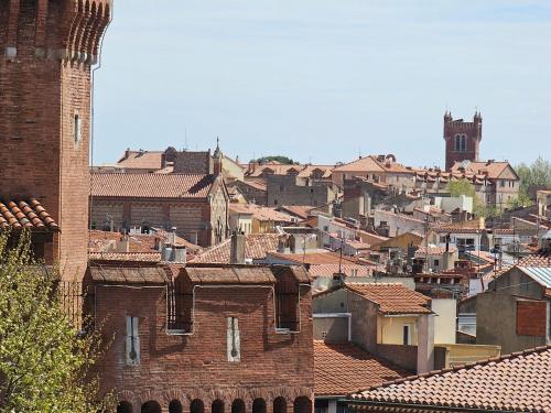 a view of a city with buildings and a tower at ibis budget Perpignan Centre Rénové en 2025 in Perpignan