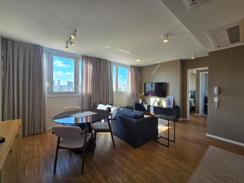 Et opholdsområde på Loft Cama Queen - Eztower e Consulado EUA!