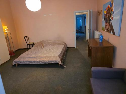 a bedroom with a bed and a table and a desk at Pita in Pisa
