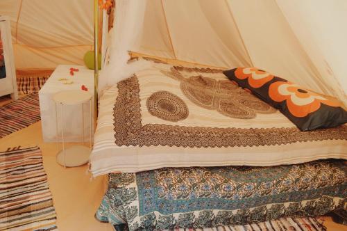 Ένα ή περισσότερα κρεβάτια σε δωμάτιο στο casadelias