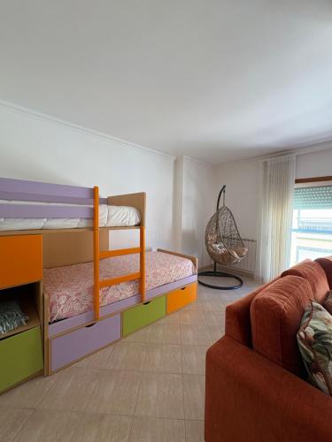 Postel nebo postele na pokoji v ubytování Apartamento Atlântico