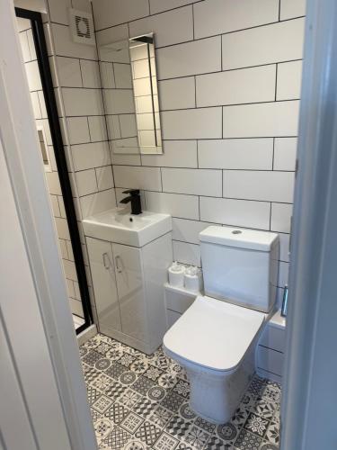 Et badeværelse på Happy days cottage