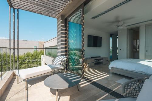 Ένα ή περισσότερα κρεβάτια σε δωμάτιο στο 4BR Caribbean Deluxe Villa 3C
