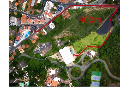 Άποψη από ψηλά του Apartamento 2 quartos em Rio Quente