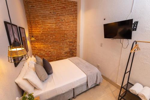 Cama o camas de una habitación en Casa Agena