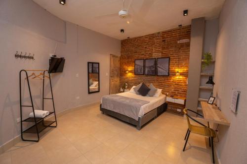 Cama o camas de una habitación en Casa Agena