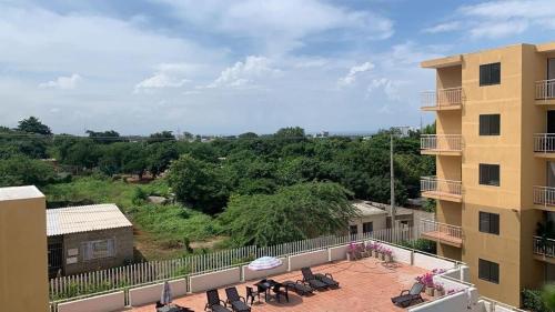Ein Balkon oder eine Terrasse in der Unterkunft Apartamento en bello horizonte