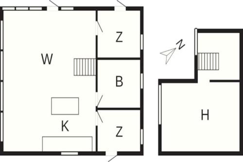 a schematic diagram of a building with the dimensions of the building at 6 person holiday home in Karrebæksminde-By Traum in Karrebæksminde