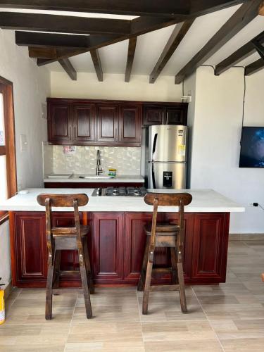 Η κουζίνα ή μικρή κουζίνα στο Apartamento Campestre Jericó Antioquía La Esmeralda