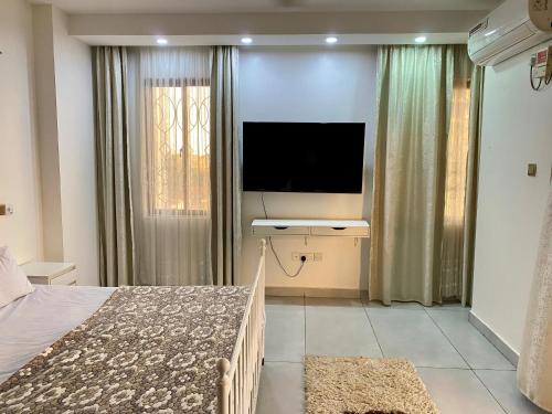 Μια τηλεόραση ή/και κέντρο ψυχαγωγίας στο Tudor Nora apartments