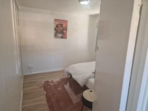 a bedroom with a bed and a picture on the wall at E13 x DM4 weekly monthly deals in London