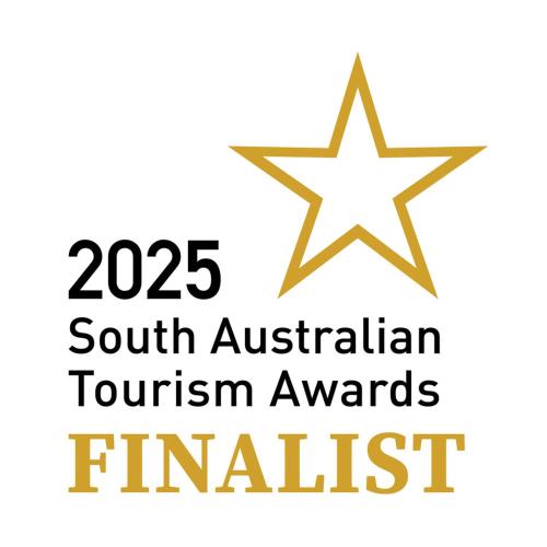 a star with the words south australian tourism awards at Swainson on Lady Gowrie in Largs