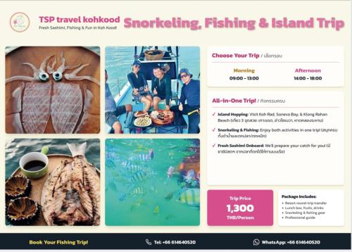 a page of a website with a picture of a fish at Lungkluay homestay in Ko Kood