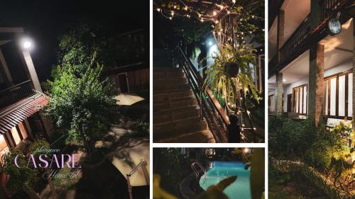 a collage of pictures of a building with a swimming pool at Casare Phu Quoc - Formerly Caesar Hotel in Phu Quoc