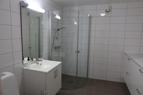 Ένα μπάνιο στο Hamn i Senja - Private top apartment with seaview