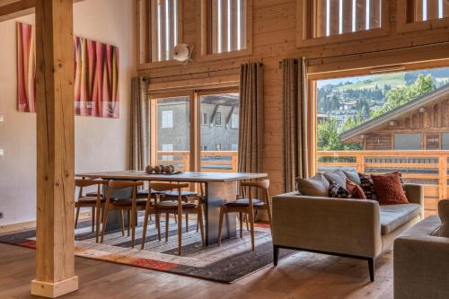 Posezení v ubytování Flocons de Sel - Relais & Chateaux