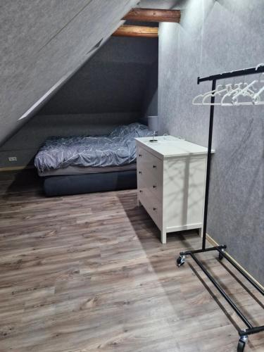 Katil atau katil-katil dalam bilik di Ferienappartement Alter Bangsteder Hof