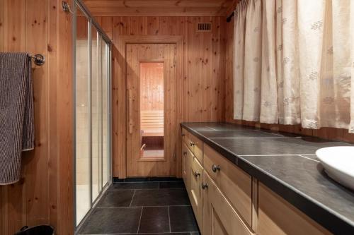 Dapur atau dapur kecil di Cabin Hourt