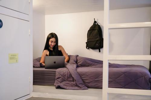 Gypsy Lust Ubud客房内的一张或多张床位