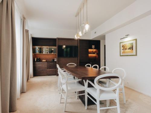 Kuchyň nebo kuchyňský kout v ubytování Lydia Hotel