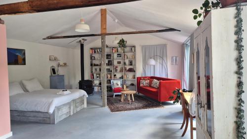 Posezení v ubytování Garden Studio Eindhoven