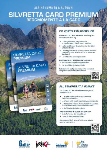 a flyer for a hike in the mountains at Chalet Fliana Deluxe in Ischgl