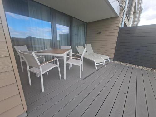 Balkón nebo terasa v ubytování Dünenblick Premium-Apartments