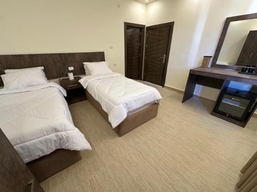 Midtown Lweibdeh Hostelにあるベッド
