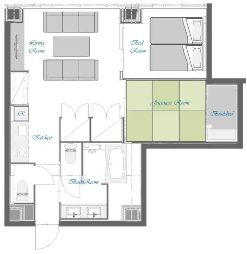 KOKO HOTEL Residence 京都 二条城の見取り図または間取り図