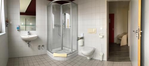 Koupelna v ubytování Hotel Rügenblick