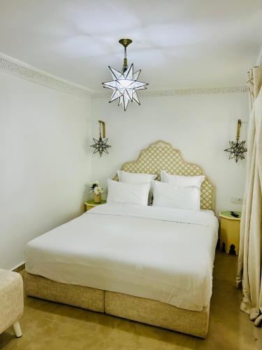 Katil atau katil-katil dalam bilik di Riad Dar Elif