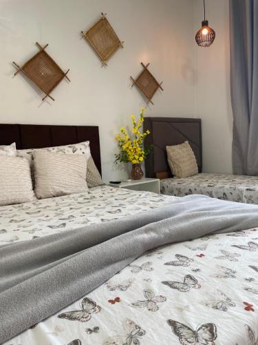 Postel nebo postele na pokoji v ubytování Casa de Temporada Estrela de Alter