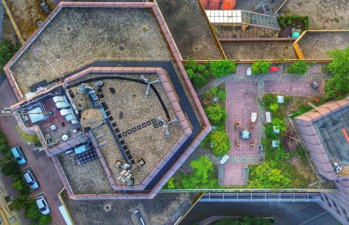 Letecký snímek ubytování Zentrale Studio Apartments