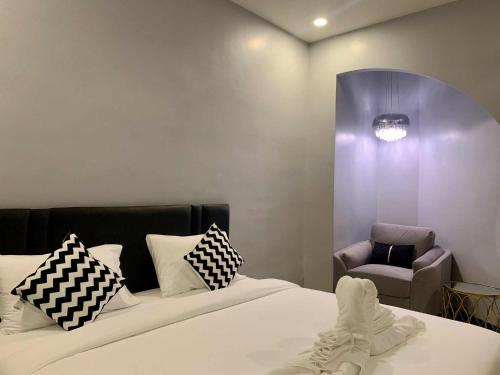 Postel nebo postele na pokoji v ubytování LAFIN resort