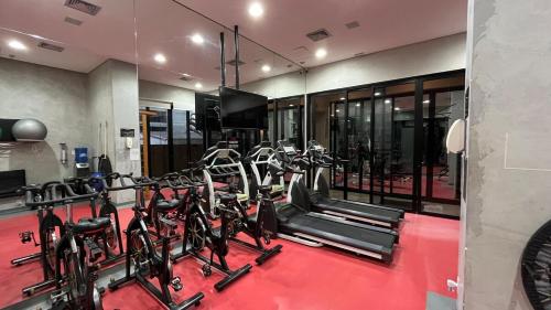 Fitness centrum a/nebo fitness zařízení v ubytování BHomy Vox